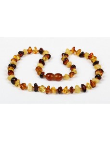 Multi Nuggets Baby teething Baltic amber necklace RBT2