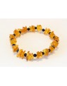 Baltic amber & lapis lazuli adult bracelet BM57