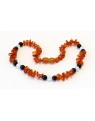 Baltic amber & gemstone Baby teething necklace CBT20