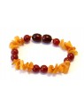 Baltic amber & gemstone Baby teething bracelet BTB72