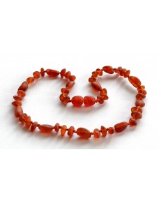 Unpolished Baltic amber teething necklace RB222