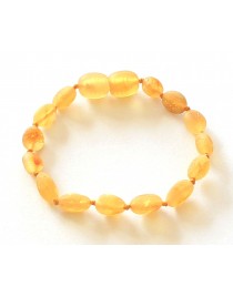 Raw Lemon Beans Baby teething Baltic amber bracelet BTB34