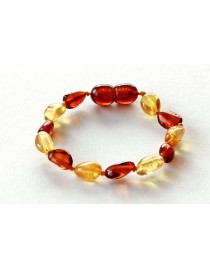 Multi Beans Baby teething Baltic amber bracelet BTB44