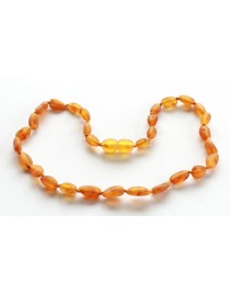 Raw Honey Beans Baby teething Baltic amber necklace RB13