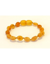 Raw Honey Beans Baby teething Baltic amber bracelet BTB42