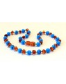 Baltic amber & turquoise Baby teething necklace BTA2